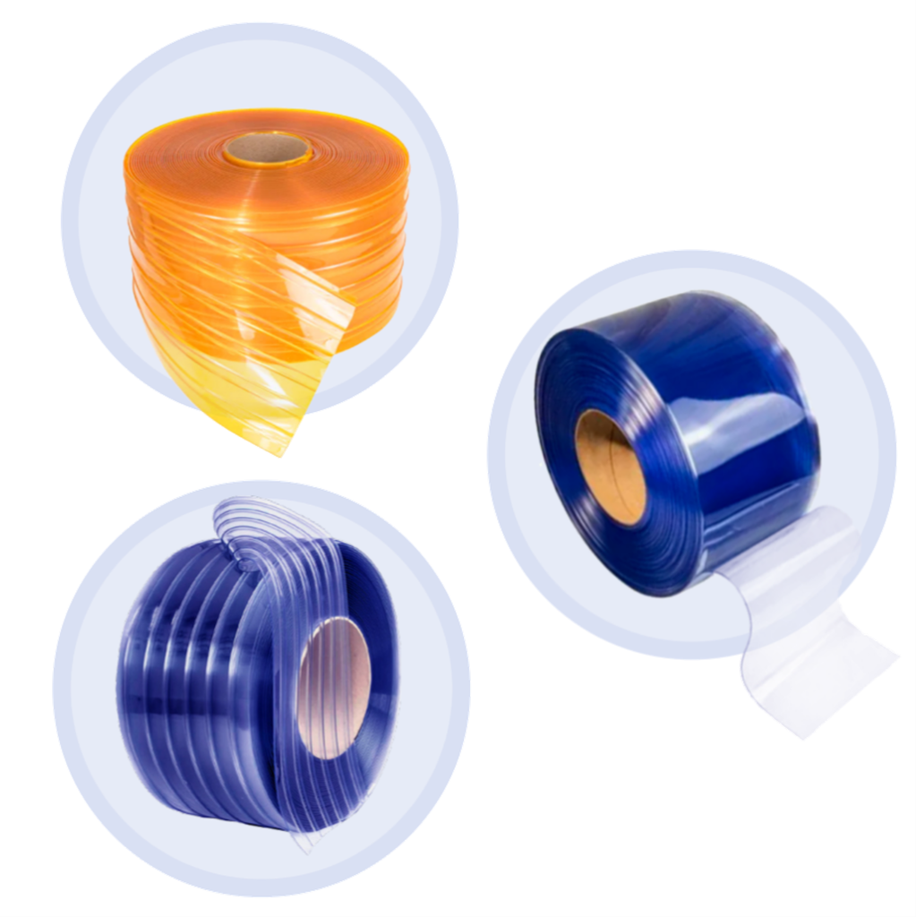 Accesorios para cuartos fríos / Cortina plastica pvc para cuarto frio